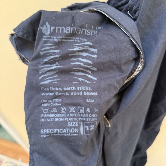 Maharishi Black Embroidered Dragon Snopant Vintage 2002 Size 12 M L 12 Y2K Pants - Picture 7 of 16